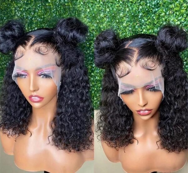 Short Bob Curly Lace Front Wig